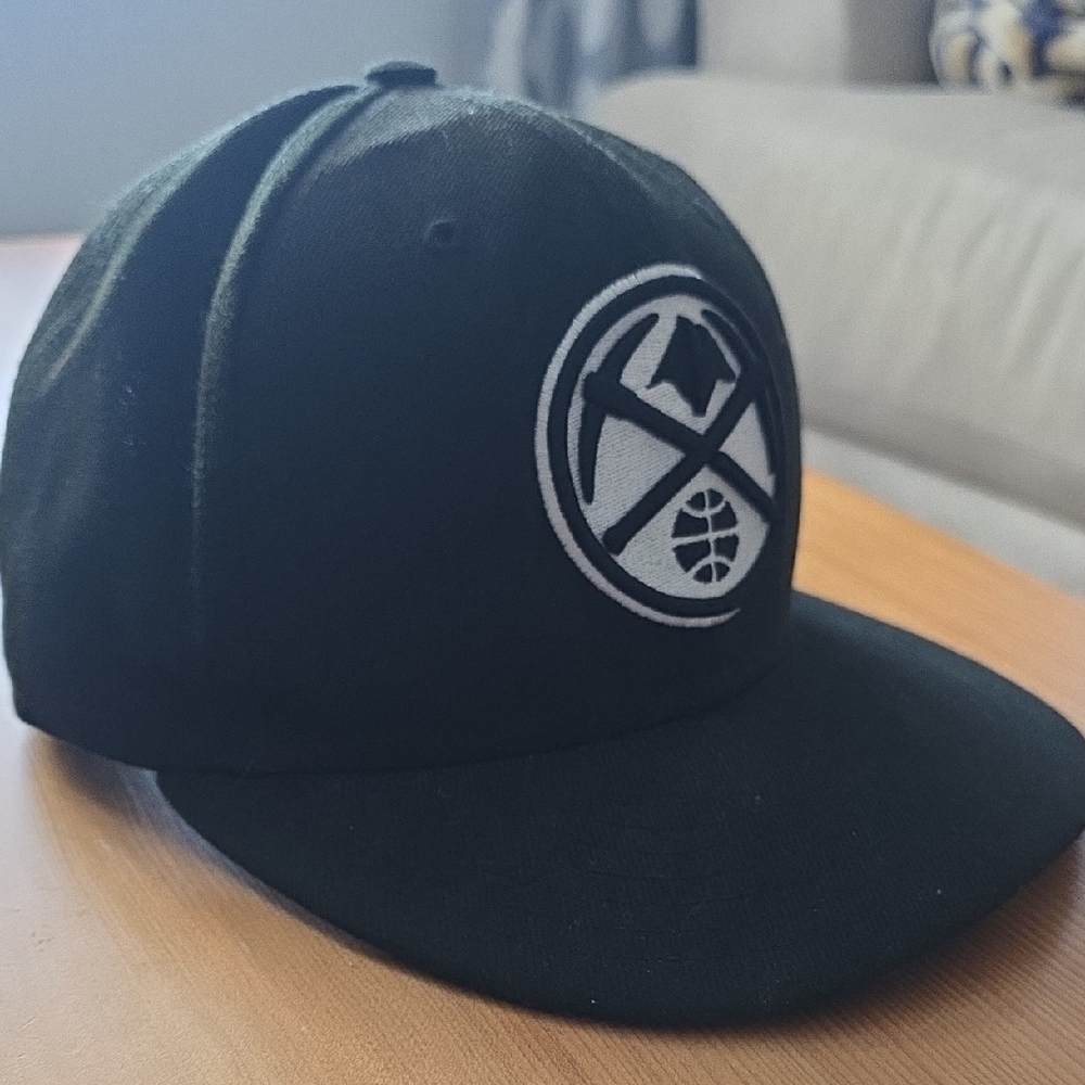 Denver Nuggets 9fifty Black Hat with White Logo
